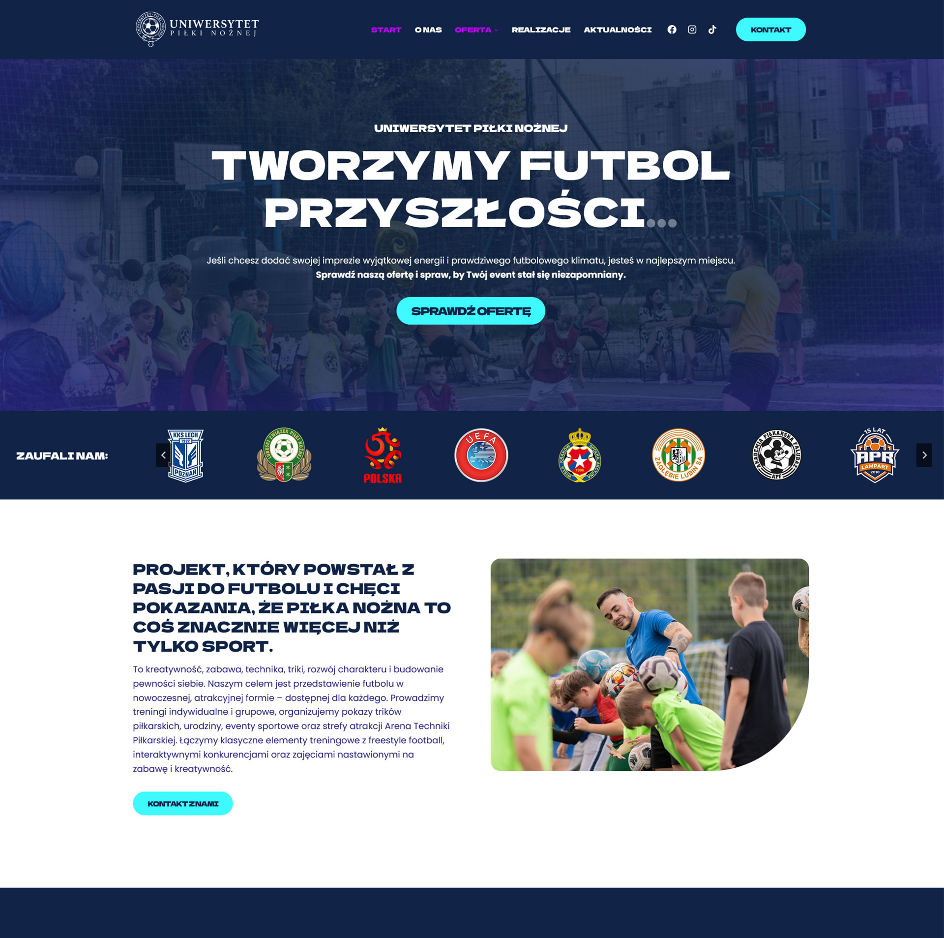 Strona Uniwersytetu Piłki Nożnej 